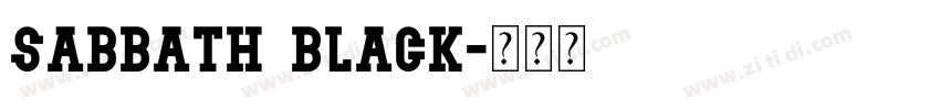 Sabbath Black字体转换